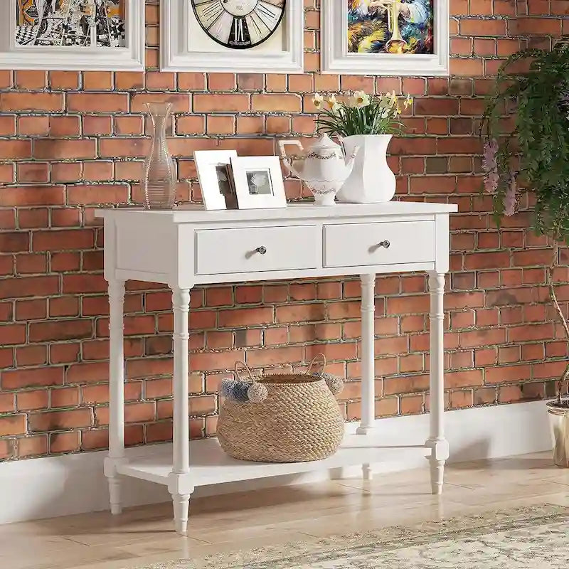 Table d'entrée avec tiroirs de rangement, console avec étagère