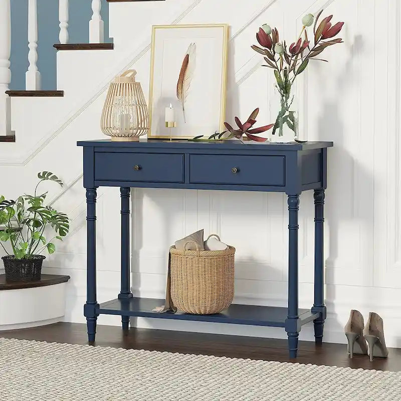 Table d'entrée avec tiroirs de rangement, console avec étagère