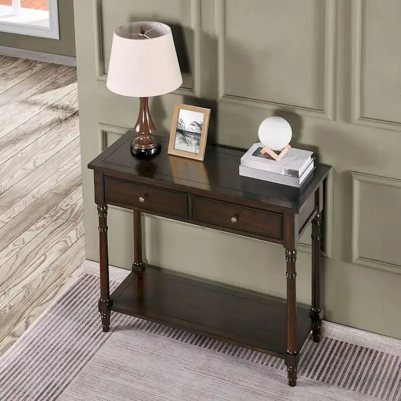 Table d'entrée avec tiroirs de rangement, console avec étagère