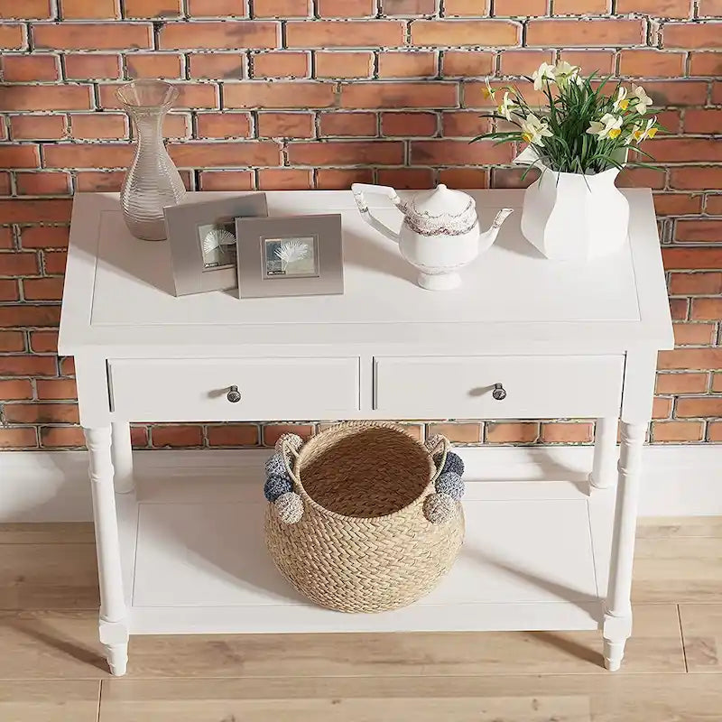 Table d'entrée avec tiroirs de rangement, console avec étagère