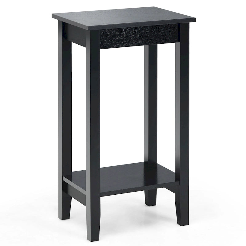 Table d'appoint à 2 niveaux, table de nuit haute, table de chevet avec étagère polyvalente