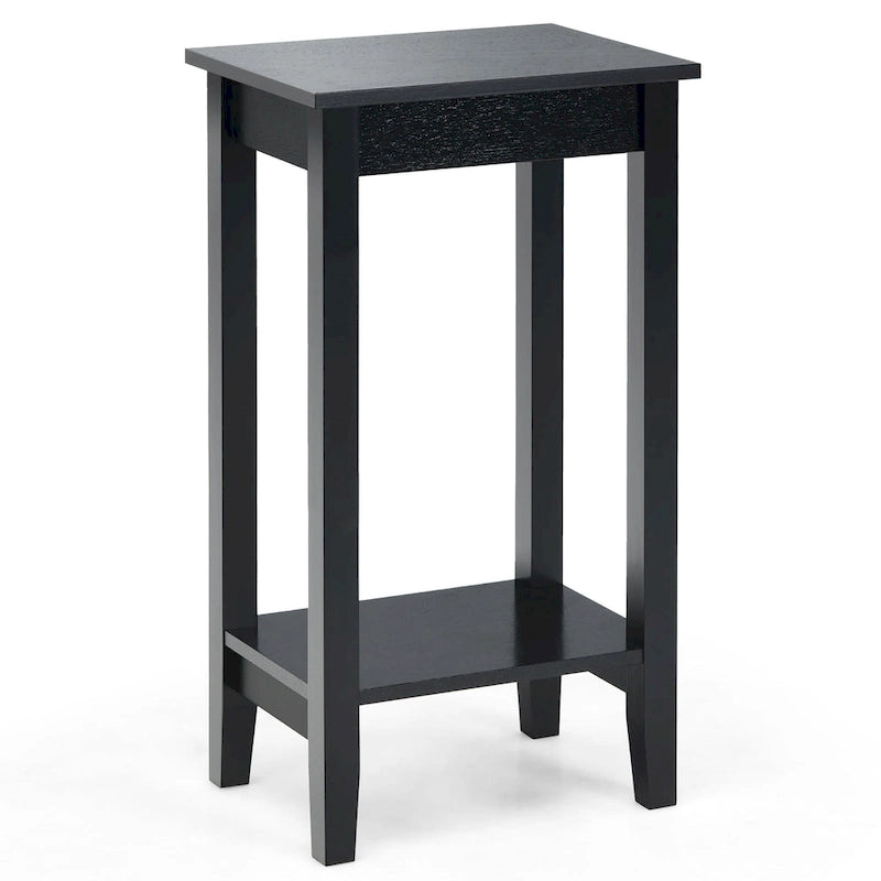 Table d'appoint à 2 niveaux, table de nuit haute, table de chevet avec étagère polyvalente