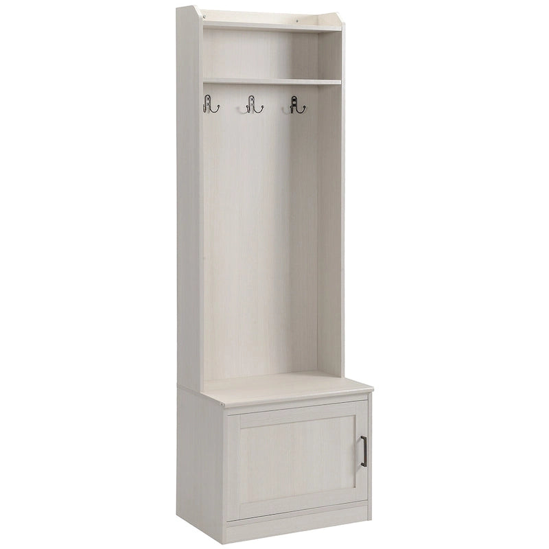 Porte-manteau rustique avec banc de rangement pour chaussures, banc d'entrée avec patère