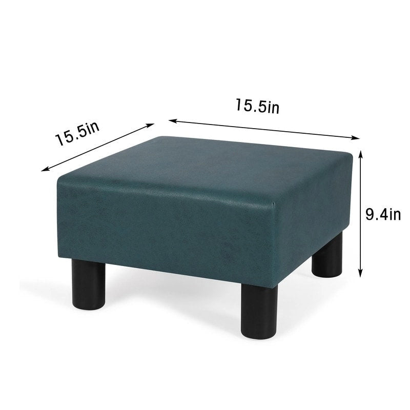 Petit pouf carré moderne en tissu pour repose-pieds
