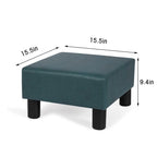 Petit pouf carré moderne en tissu pour repose-pieds