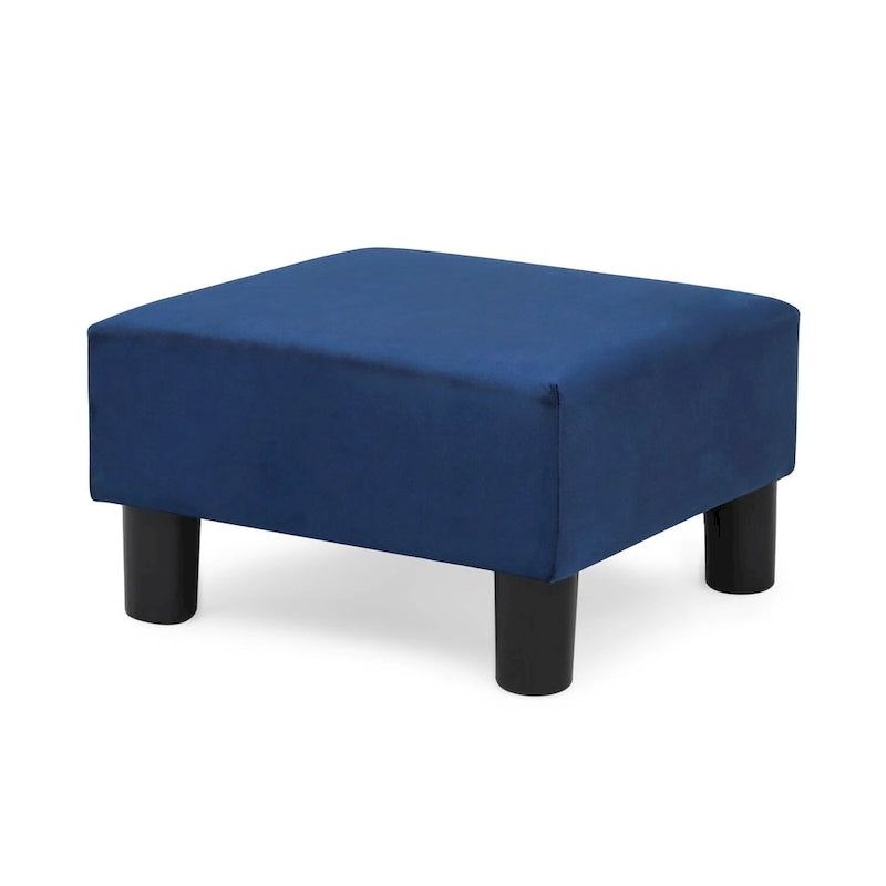Petit pouf carré moderne en tissu pour repose-pieds