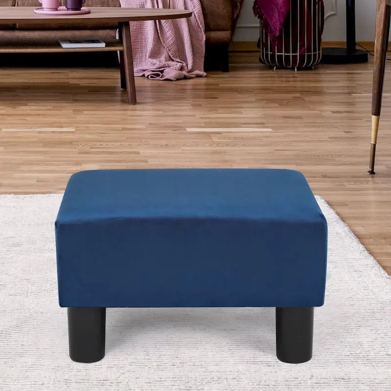Petit pouf carré moderne en tissu pour repose-pieds