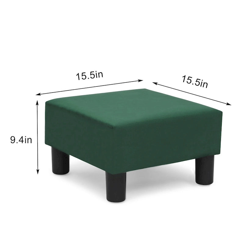 Petit pouf carré moderne en tissu pour repose-pieds