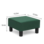 Petit pouf carré moderne en tissu pour repose-pieds