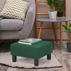 Petit pouf carré moderne en tissu pour repose-pieds