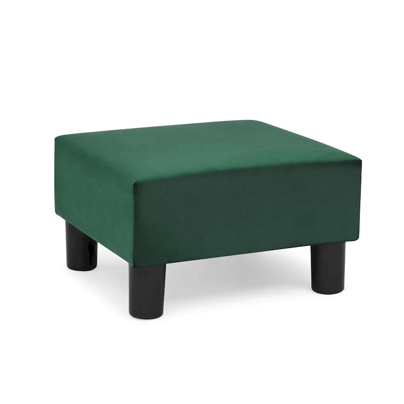 Petit pouf carré moderne en tissu pour repose-pieds