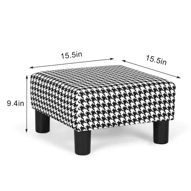 Petit pouf carré moderne en tissu pour repose-pieds