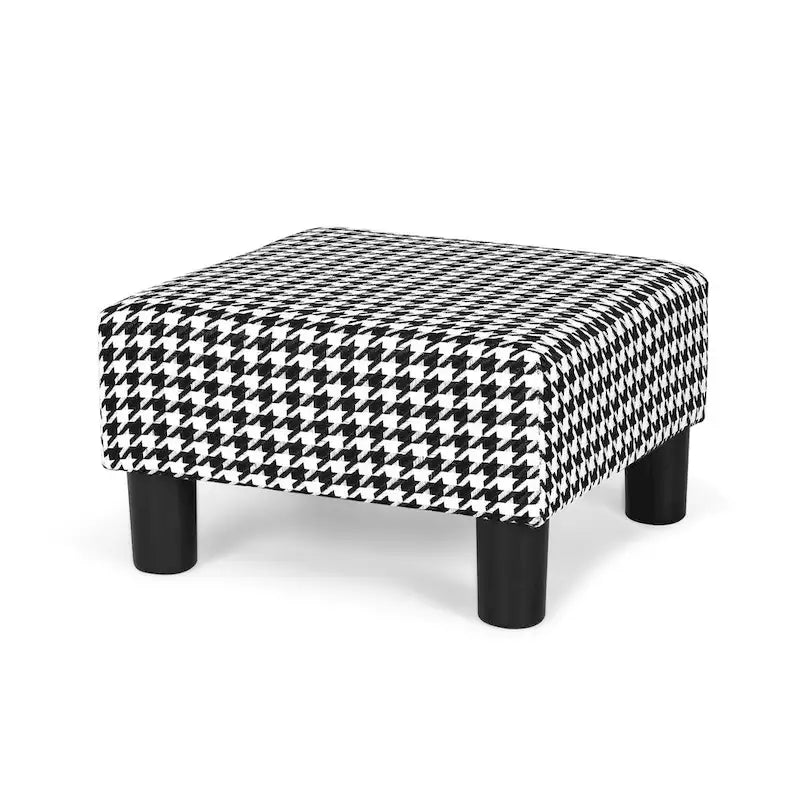 Petit pouf carré moderne en tissu pour repose-pieds