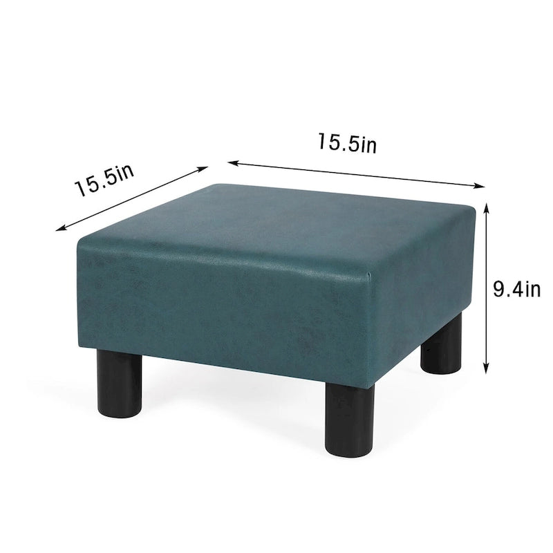 Petit pouf carré moderne en tissu pour repose-pieds