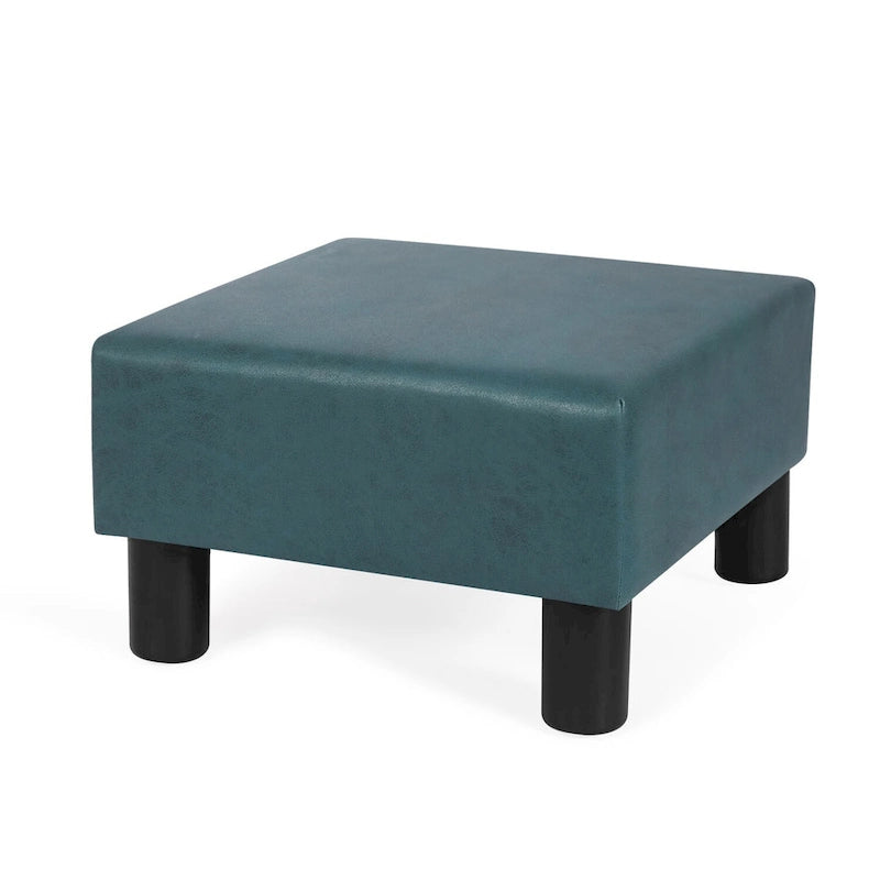 Petit pouf carré moderne en tissu pour repose-pieds