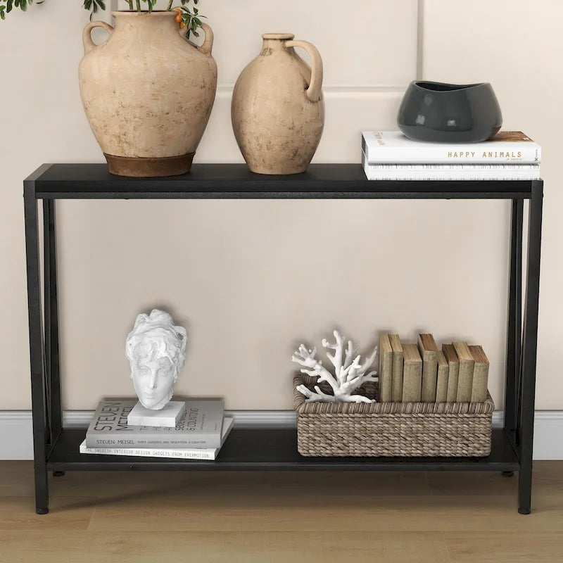 39,4 Derrière la table basse, table de canapé étroite