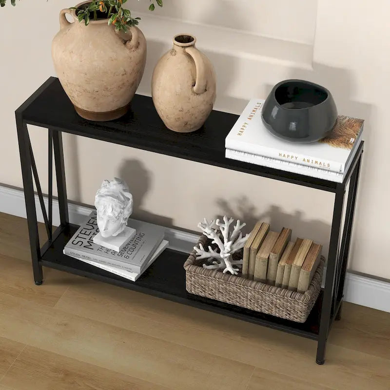 39,4 Derrière la table basse, table de canapé étroite