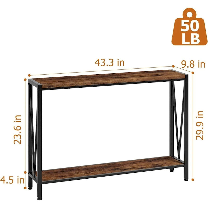 39,4 Derrière la table basse, table de canapé étroite