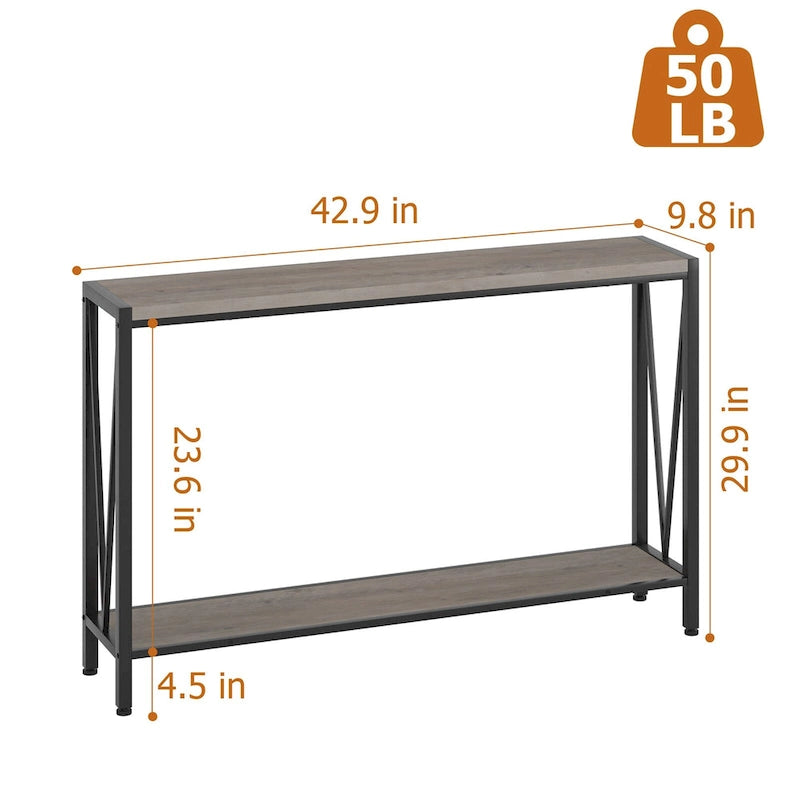 39,4 Derrière la table basse, table de canapé étroite