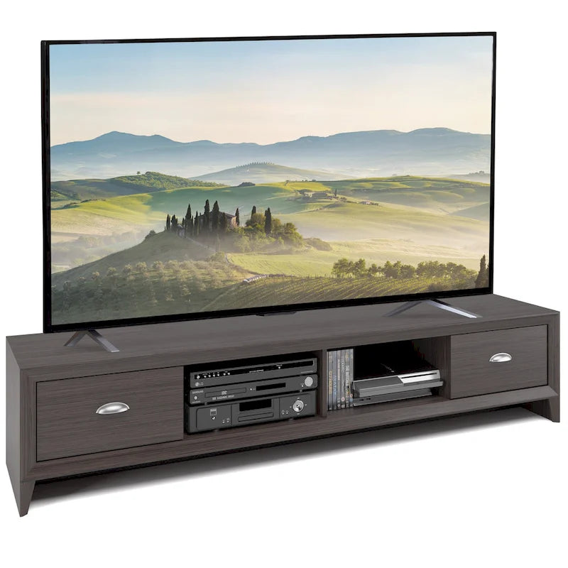 Meuble TV bas extra-large, pour téléviseurs jusqu'à 85 pouces