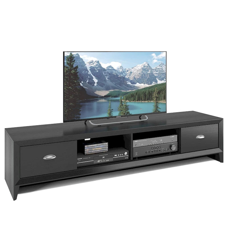Meuble TV bas extra-large, pour téléviseurs jusqu'à 85 pouces