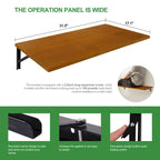 Bureau pliant mural multifonctionnel en bois avec étagère et établi