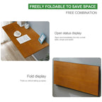 Bureau pliant mural multifonctionnel en bois avec étagère et établi