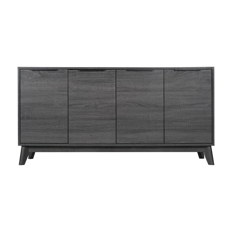 Bahut de 60 po avec 4 portes à fermeture amortie et étagères réglables – 15,75P x 59,25L x 29,75H