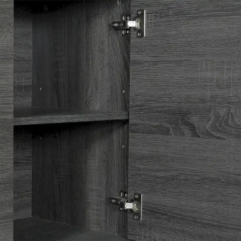 Bahut de 60 po avec 4 portes à fermeture amortie et étagères réglables – 15,75P x 59,25L x 29,75H