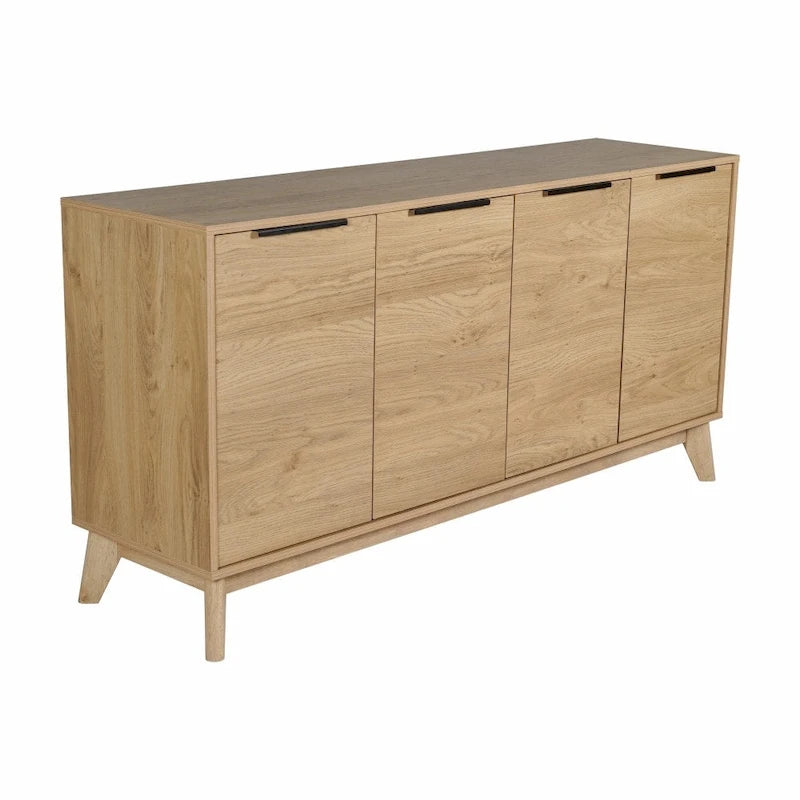 Bahut de 60 po avec 4 portes à fermeture amortie et étagères réglables – 15,75P x 59,25L x 29,75H