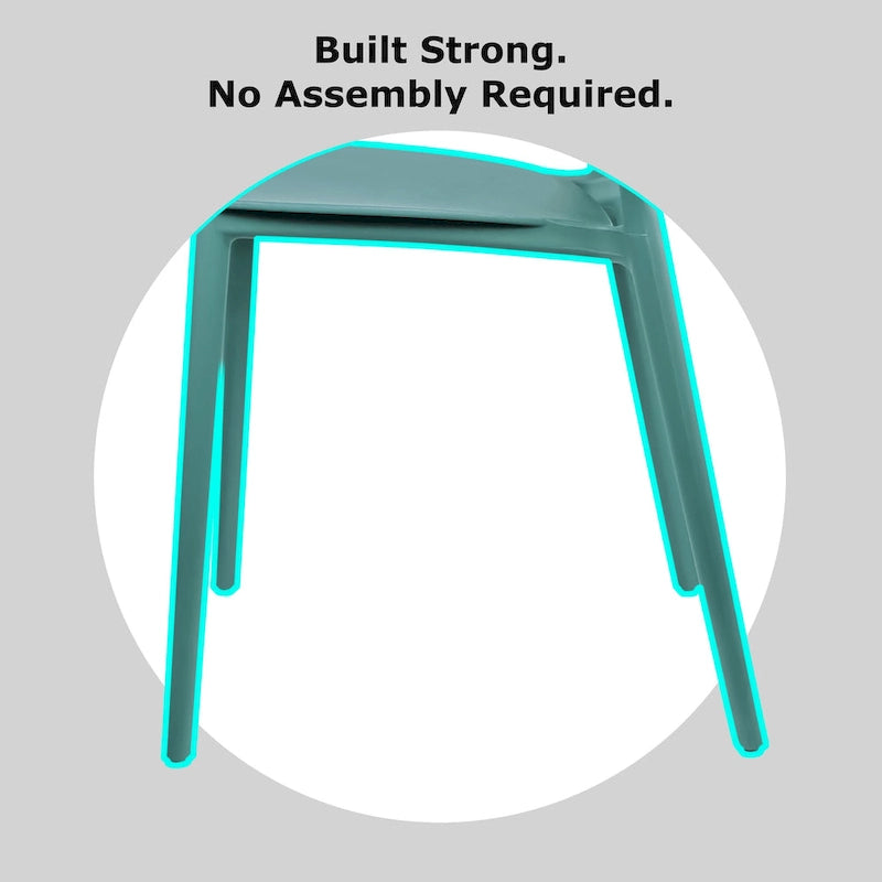 Chaise de salle à manger moderne en plastique pour jardin, patio, intérieur ou extérieur, empilable, protégée contre les UV, sans accoudoirs, avec dossier à pois Surf