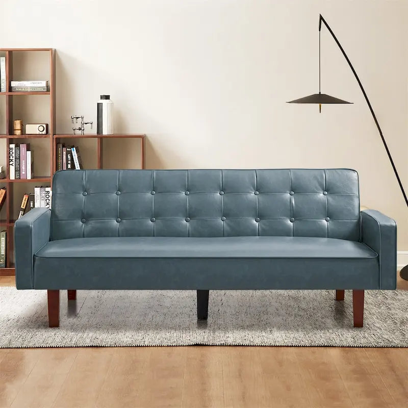 Canapé-lit en similicuir, causeuse convertible, futon moderne, petit futon convertible en lit
