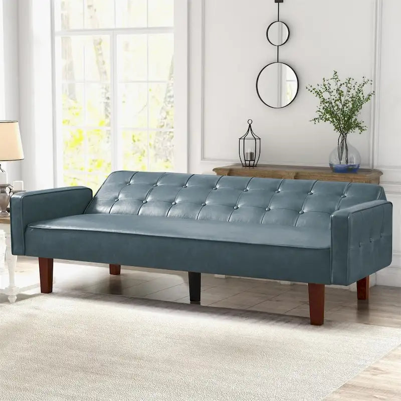 Canapé-lit en similicuir, causeuse convertible, futon moderne, petit futon convertible en lit