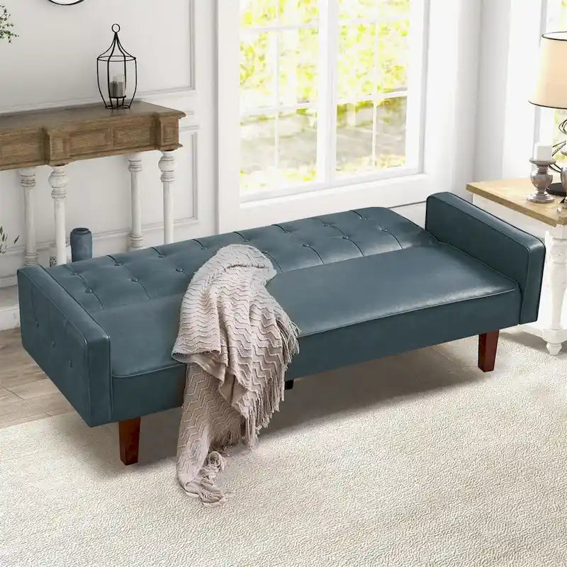 Canapé-lit en similicuir, causeuse convertible, futon moderne, petit futon convertible en lit