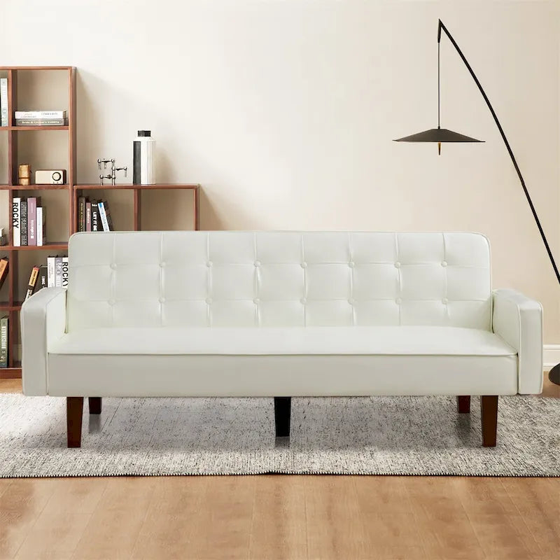 Canapé-lit en similicuir, causeuse convertible, futon moderne, petit futon convertible en lit