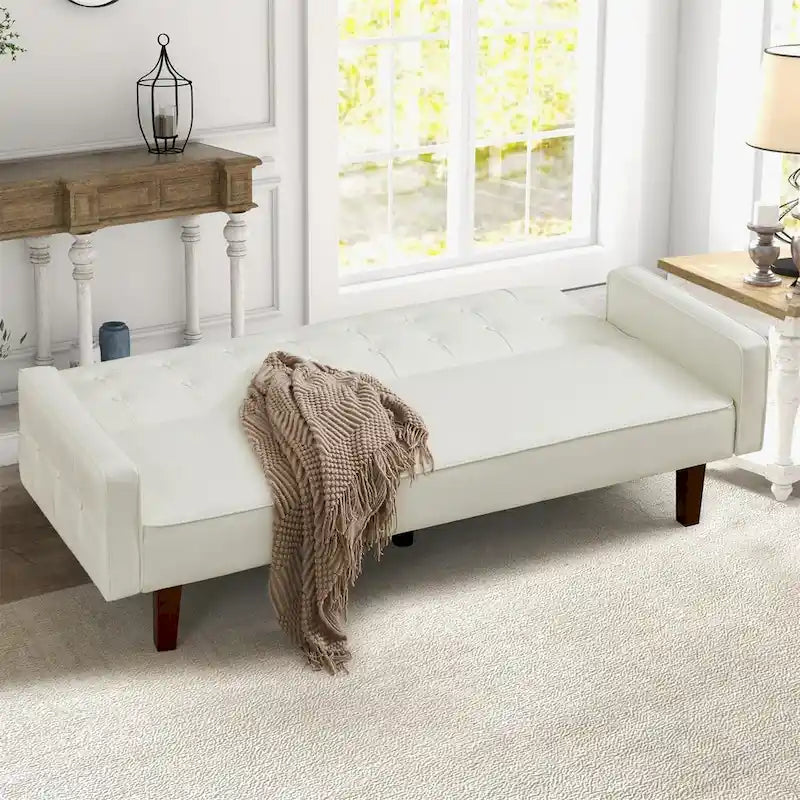 Canapé-lit en similicuir, causeuse convertible, futon moderne, petit futon convertible en lit