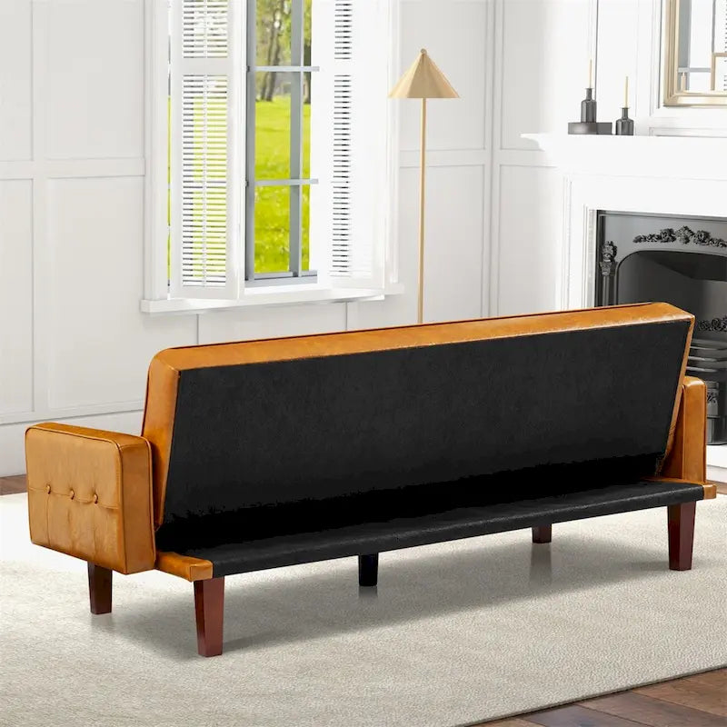 Canapé-lit en similicuir, causeuse convertible, futon moderne, petit futon convertible en lit