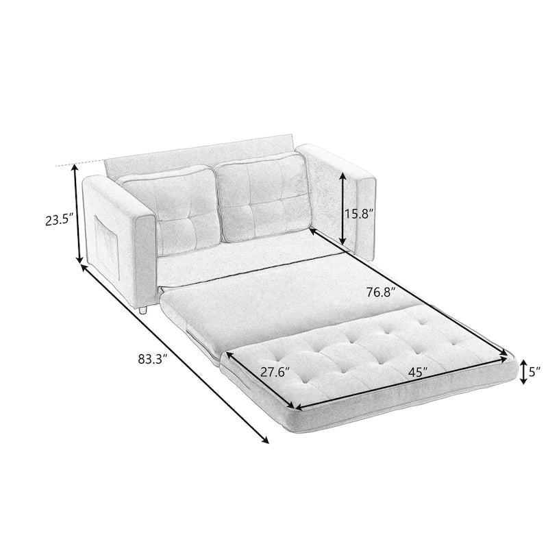 Canapé-lit futon convertible