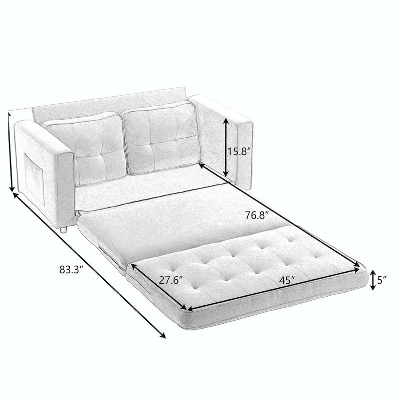 Canapé-lit futon convertible