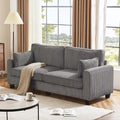 Canapé 3 places moderne en velours côtelé, canapé rectangulaire rembourré en polyester pour salon - 81W X 33D X 26H