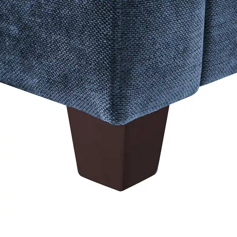 Canapé 3 places moderne en velours côtelé, canapé rectangulaire rembourré en polyester pour salon - 81W X 33D X 26H