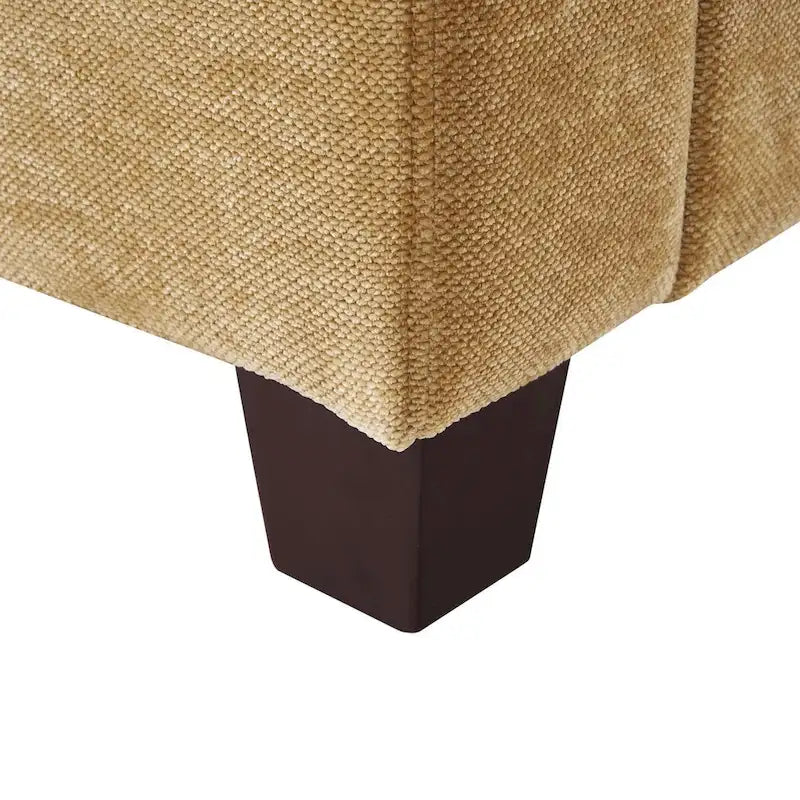 Canapé 3 places moderne en velours côtelé, canapé rectangulaire rembourré en polyester pour salon - 81W X 33D X 26H