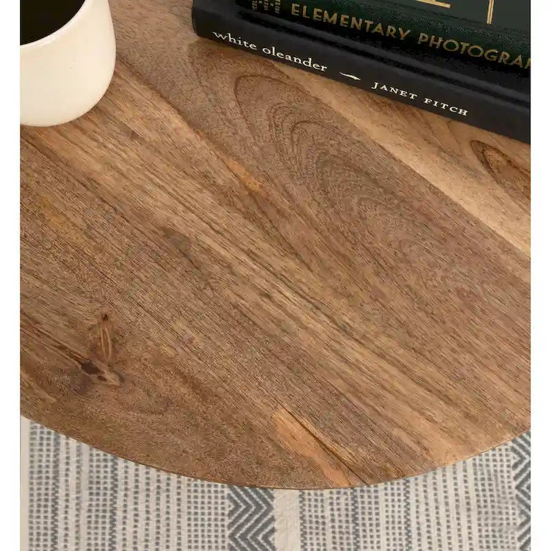 Table d'appoint ronde en bois