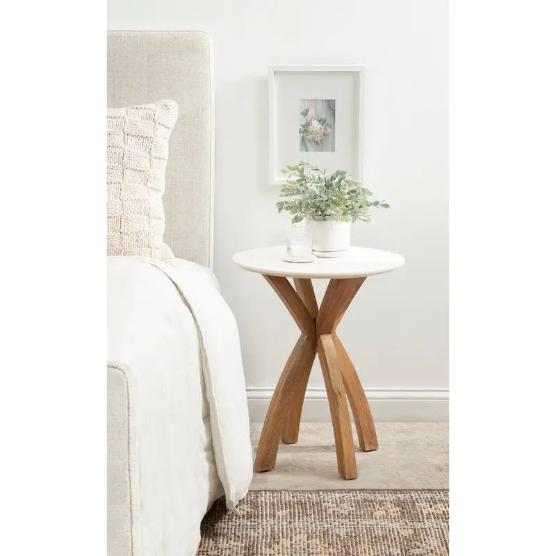 Table d'appoint ronde en bois