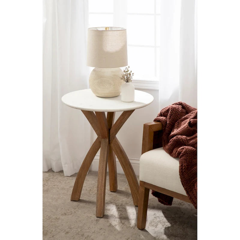 Table d'appoint ronde en bois