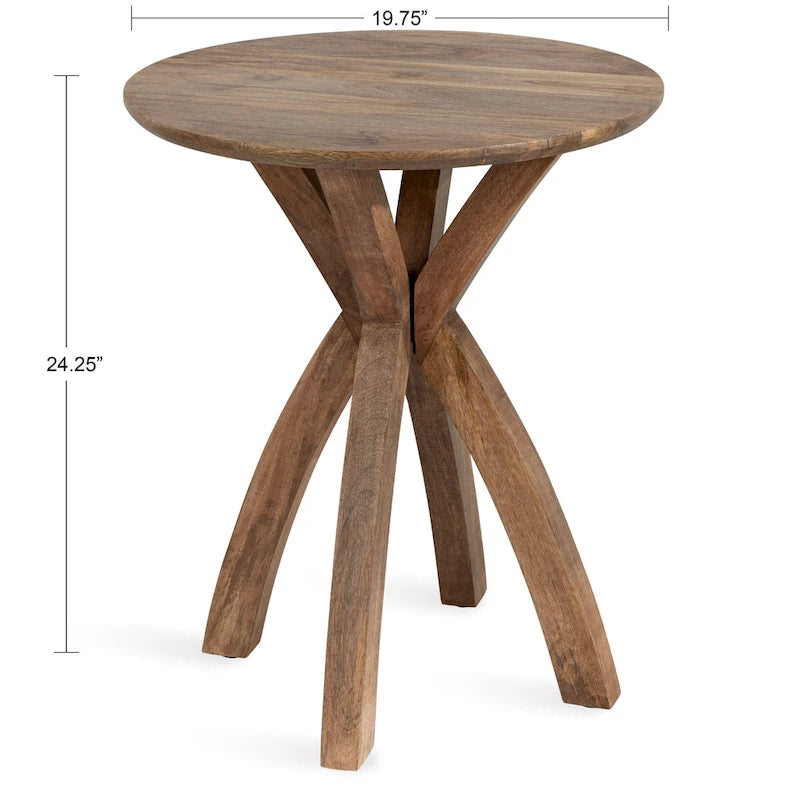 Table d'appoint ronde en bois