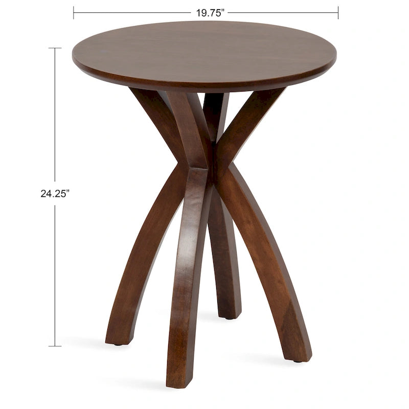Table d'appoint ronde en bois