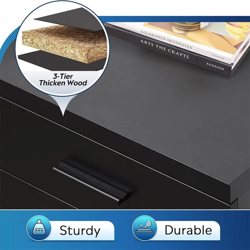 Classeur 3 tiroirs - 15,4P x 18,5L x 25,6H