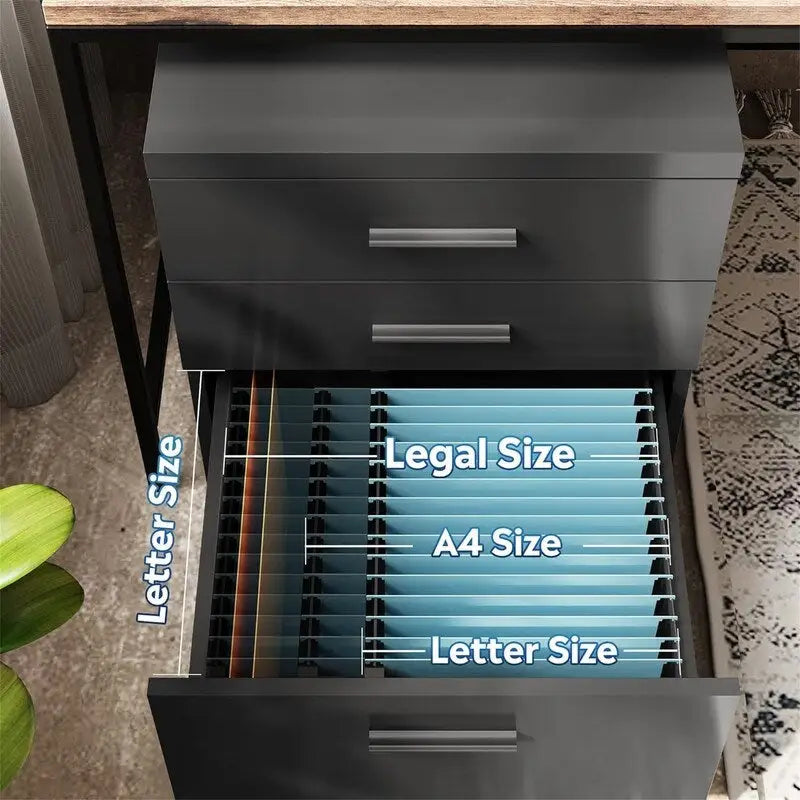 Classeur 3 tiroirs - 15,4P x 18,5L x 25,6H