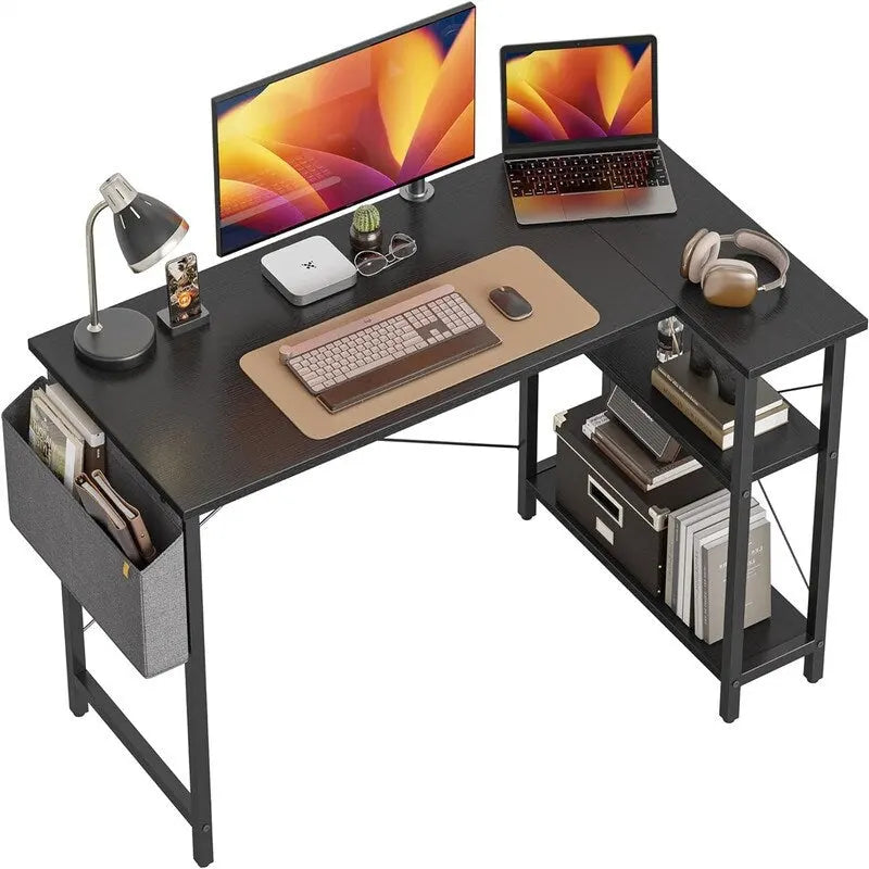 Petit bureau d'ordinateur en L de 40 pouces